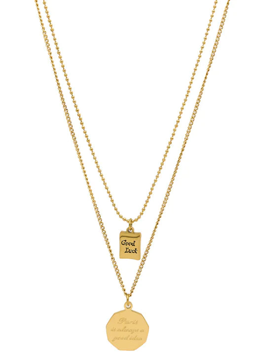 Double Necklace Women's Clavicle Sweater Chain-Deals With JT