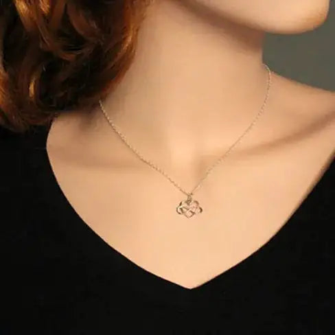 Admiration Heart And Infinity Rhodium Pendant With Chain