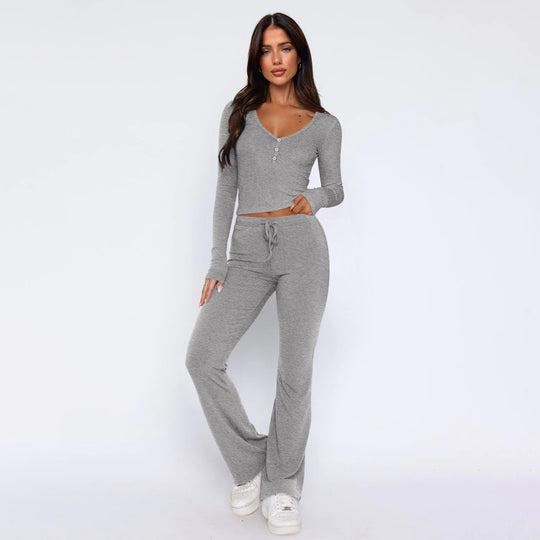 Women's Long Sleeve Top & Pants Set