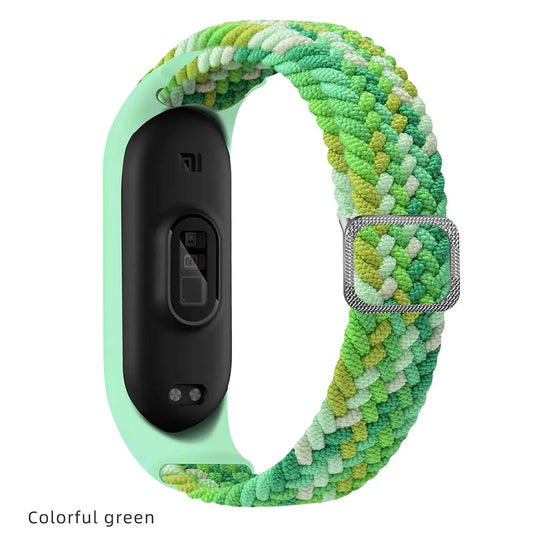 strap for Mi band 6 7 Elastic adjustable Nylon Braided bracelet Miband 6 7 5 4 Wristband correa for xiaomi band 6 7 4 3 5 Straps