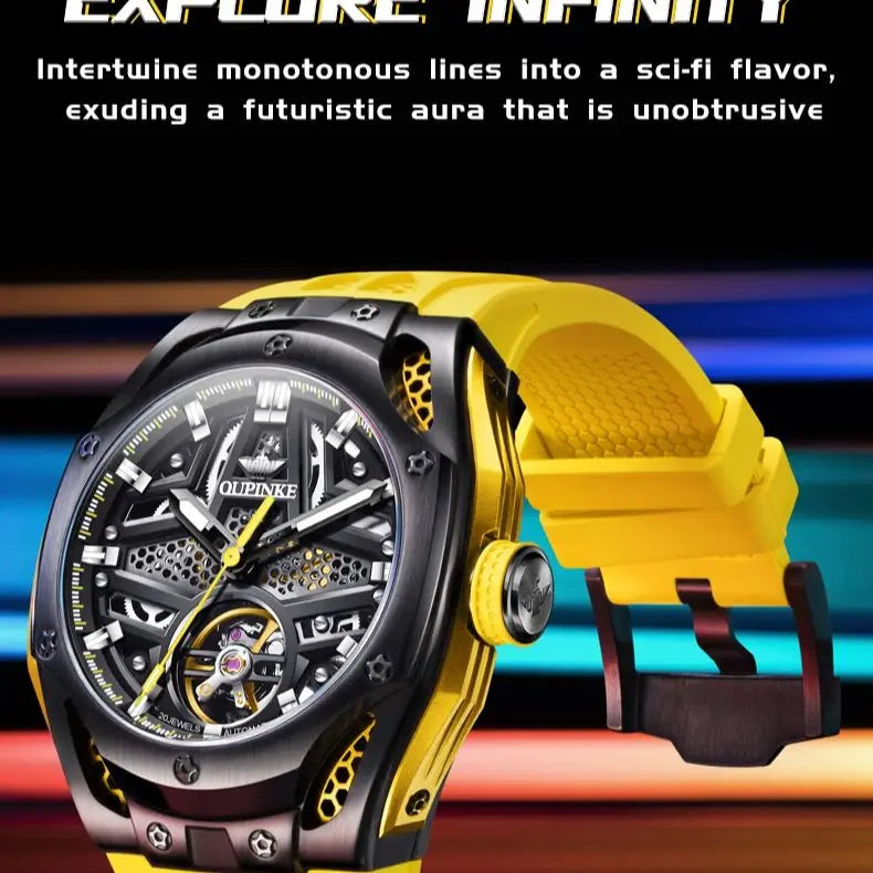 OUPINKE 9003 Men's Watches Luxury Tourbillon Automatic Mechanical Wristwatch Silicone Sapphire Waterproof Luminous Trend Watches-Deals With JT