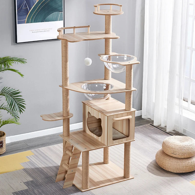 Wood Cat Tower Cat Falls Crash Cat House Breathhouse Hammock