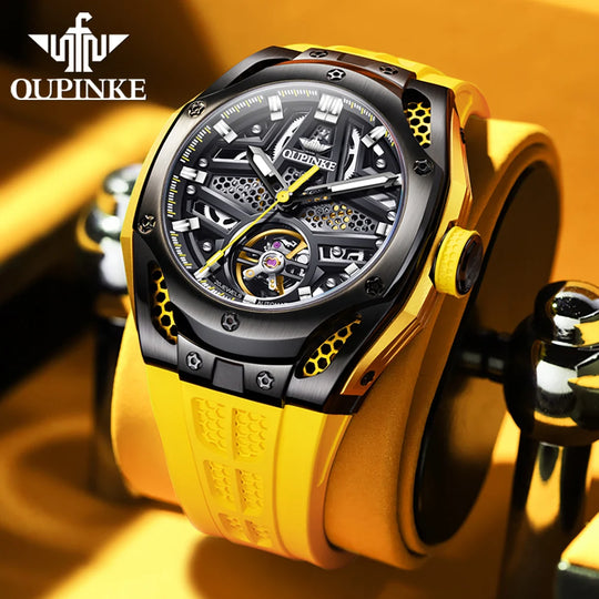 OUPINKE 9003 Men's Watches Luxury Tourbillon Automatic Mechanical Wristwatch Silicone Sapphire Waterproof Luminous Trend Watches-Deals With JT