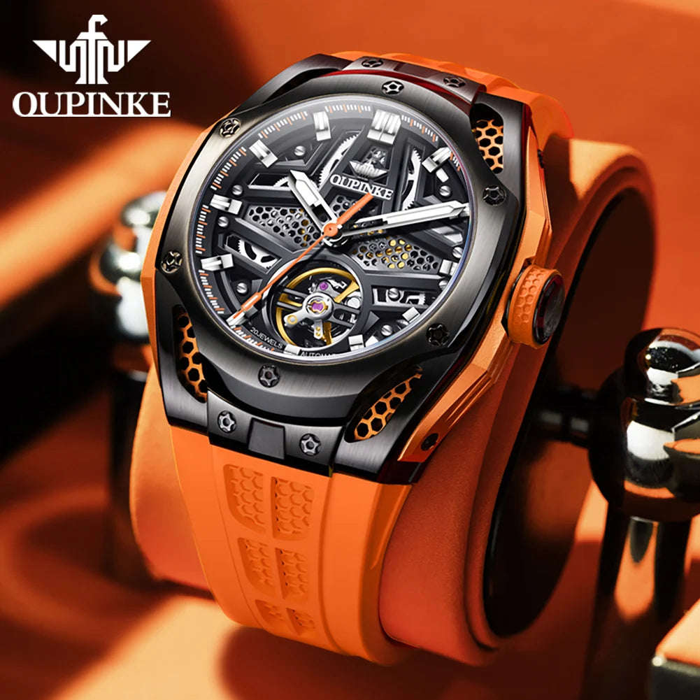 OUPINKE 9003 Men's Watches Luxury Tourbillon Automatic Mechanical Wristwatch Silicone Sapphire Waterproof Luminous Trend Watches-Deals With JT