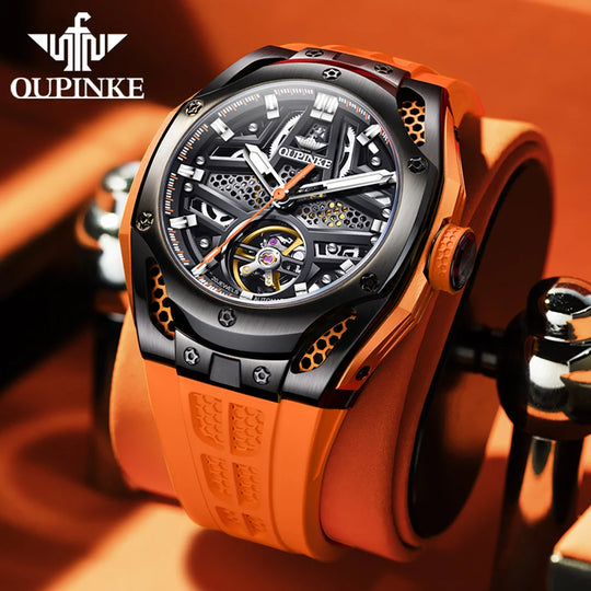 OUPINKE 9003 Men's Watches Luxury Tourbillon Automatic Mechanical Wristwatch Silicone Sapphire Waterproof Luminous Trend Watches-Deals With JT