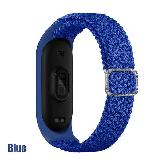 strap for Mi band 6 7 Elastic adjustable Nylon Braided bracelet Miband 6 7 5 4 Wristband correa for xiaomi band 6 7 4 3 5 Straps