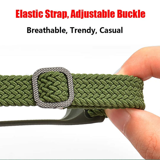 strap for Mi band 6 7 Elastic adjustable Nylon Braided bracelet Miband 6 7 5 4 Wristband correa for xiaomi band 6 7 4 3 5 Straps