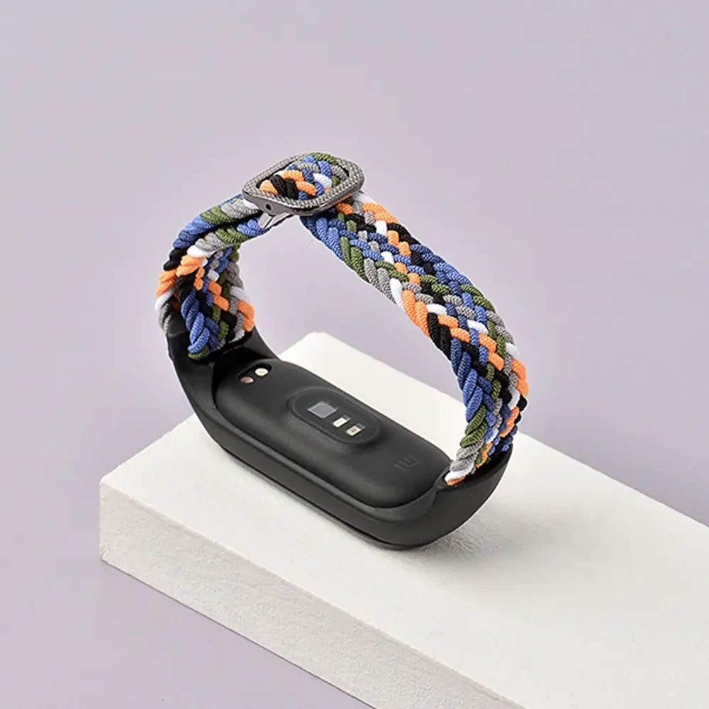 strap for Mi band 6 7 Elastic adjustable Nylon Braided bracelet Miband 6 7 5 4 Wristband correa for xiaomi band 6 7 4 3 5 Straps