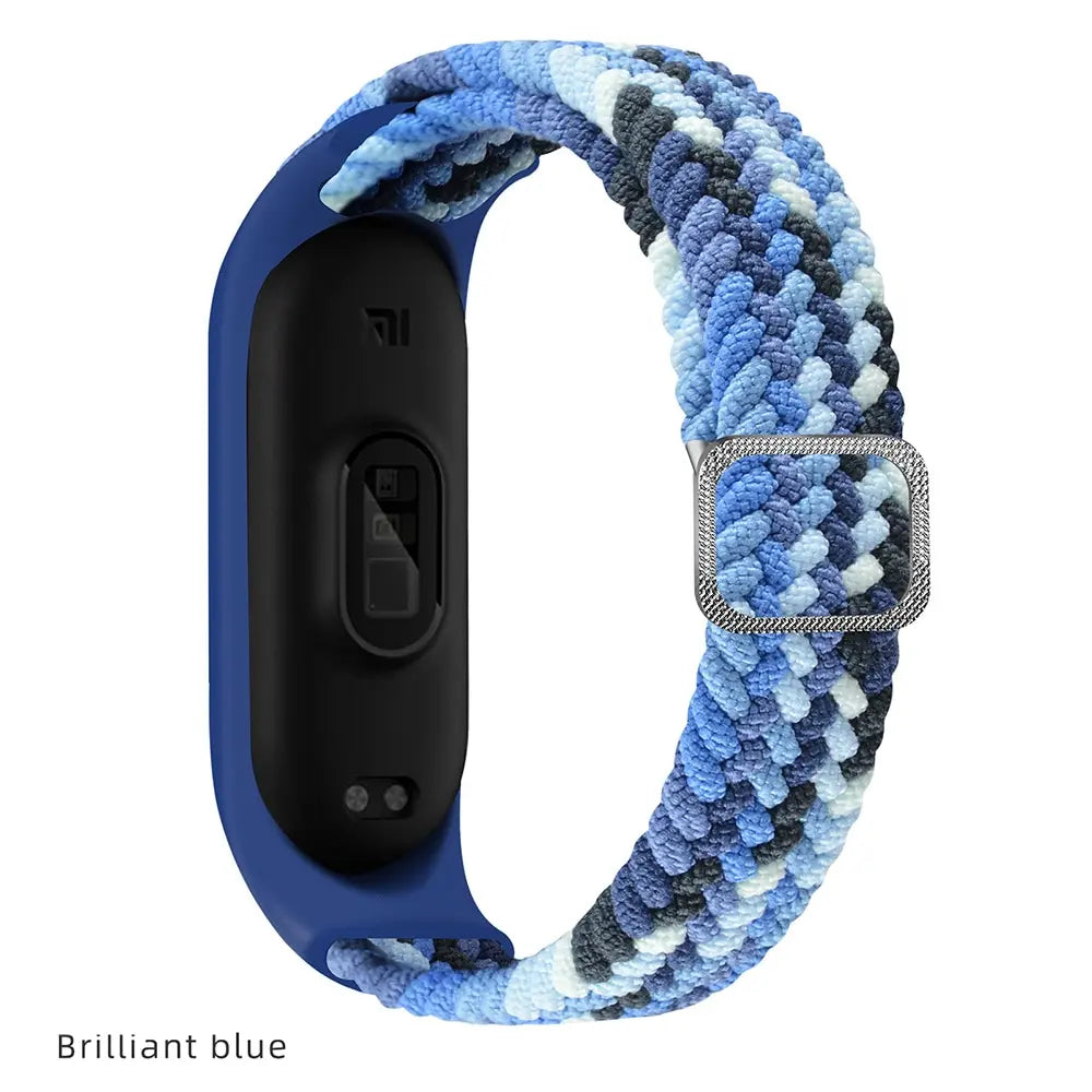 strap for Mi band 6 7 Elastic adjustable Nylon Braided bracelet Miband 6 7 5 4 Wristband correa for xiaomi band 6 7 4 3 5 Straps