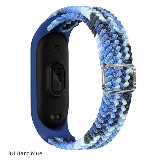 strap for Mi band 6 7 Elastic adjustable Nylon Braided bracelet Miband 6 7 5 4 Wristband correa for xiaomi band 6 7 4 3 5 Straps