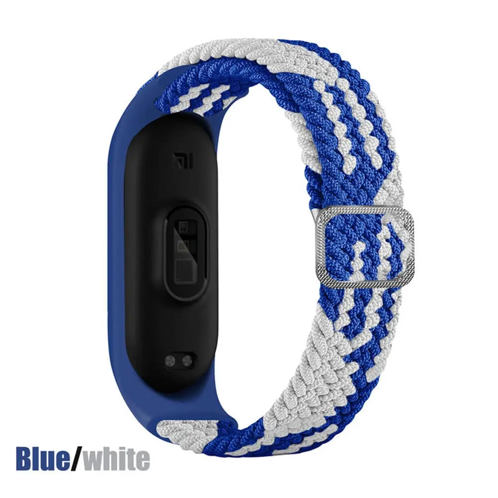 strap for Mi band 6 7 Elastic adjustable Nylon Braided bracelet Miband 6 7 5 4 Wristband correa for xiaomi band 6 7 4 3 5 Straps