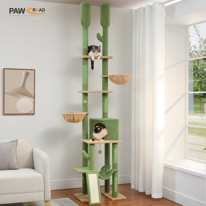 Cactus Cat Tree 7-Tier Tower | Hammocks, Condos & Scratching Posts