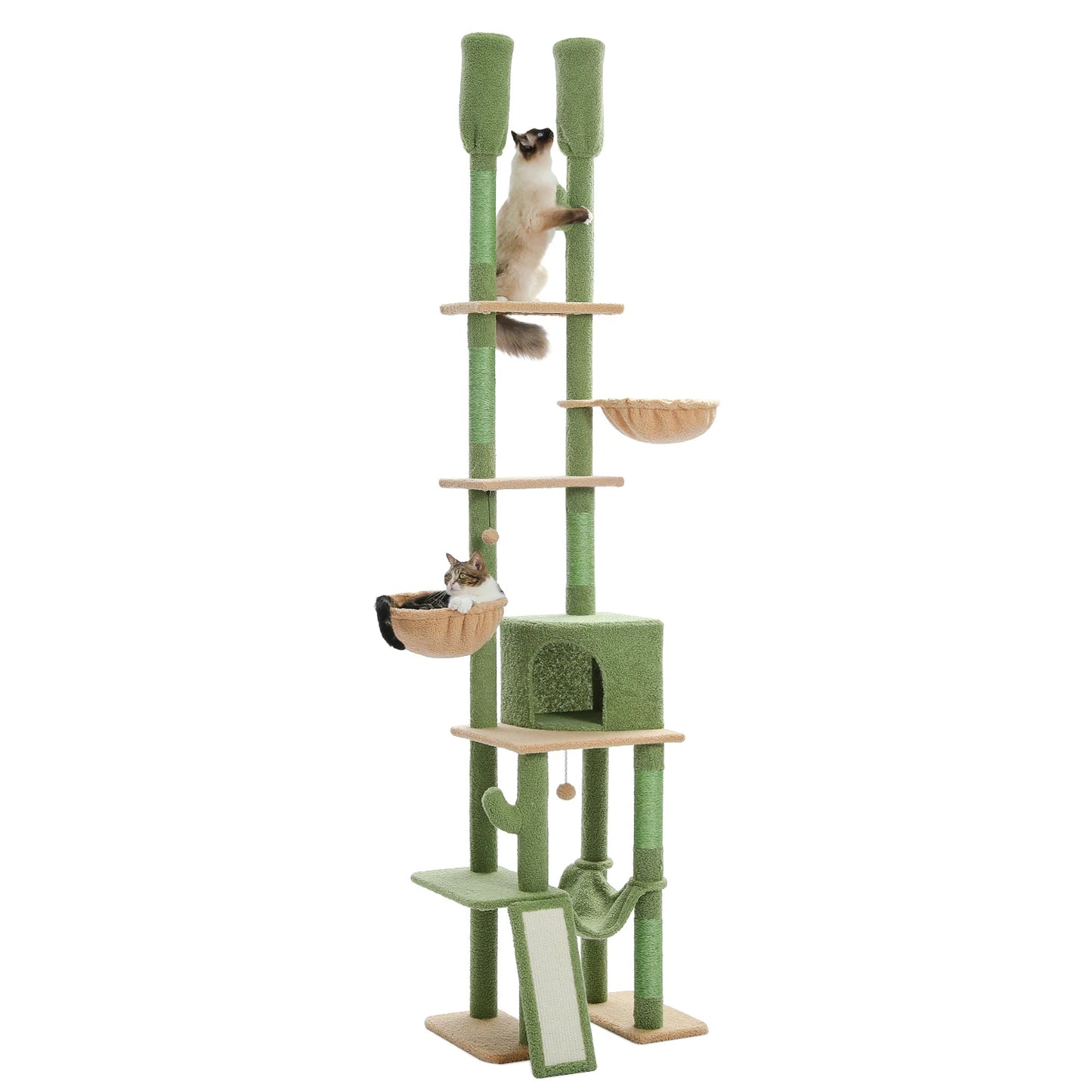 Cactus Cat Tree 7-Tier Tower | Hammocks, Condos & Scratching Posts