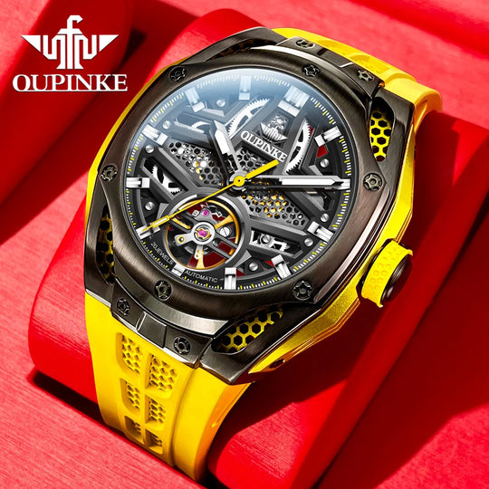 OUPINKE 9003 Men's Watches Luxury Tourbillon Automatic Mechanical Wristwatch Silicone Sapphire Waterproof Luminous Trend Watches-Deals With JT