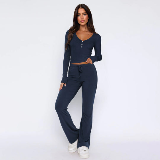 Women's Long Sleeve Top & Pants Set